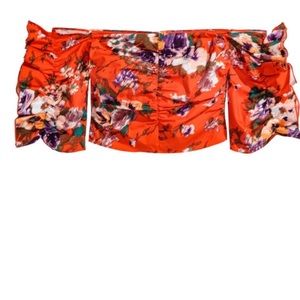H&M off shoulder floral blouse. Worn once! Sz 6